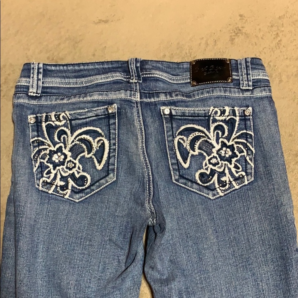 Red Rivet Jeans - Picture 3 of 4